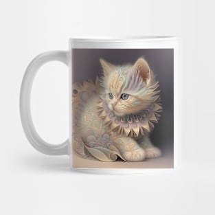 A Fractal Portrait of A Baby Kitten Mug